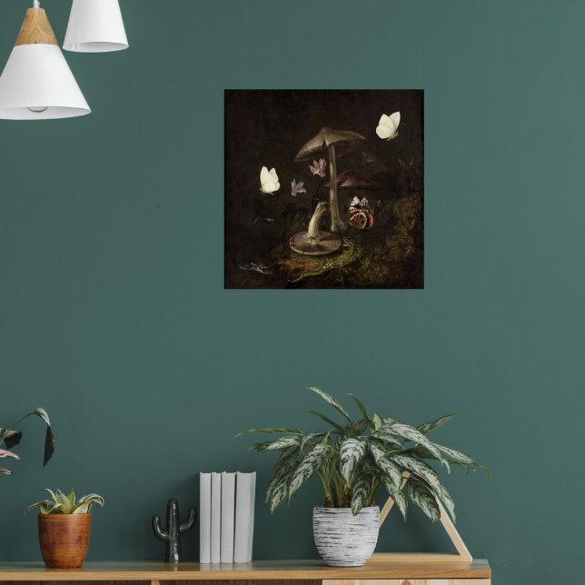 Poster Flores cogumelos borboletas lagarto & Cobra (Sala de Estar 1)