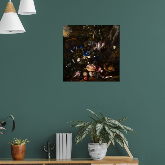 Poster Flores cogumelos borboletas sapo & Cobra (Sala de Estar 1)