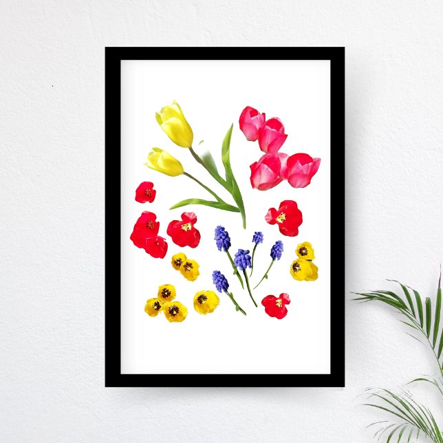 Poster Flores Coloridas da primavera - Arte Elegante Mini (Criador carregado)