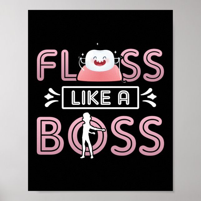 Poster Flores Como Dentes De Dentista De Chefe (Frente)