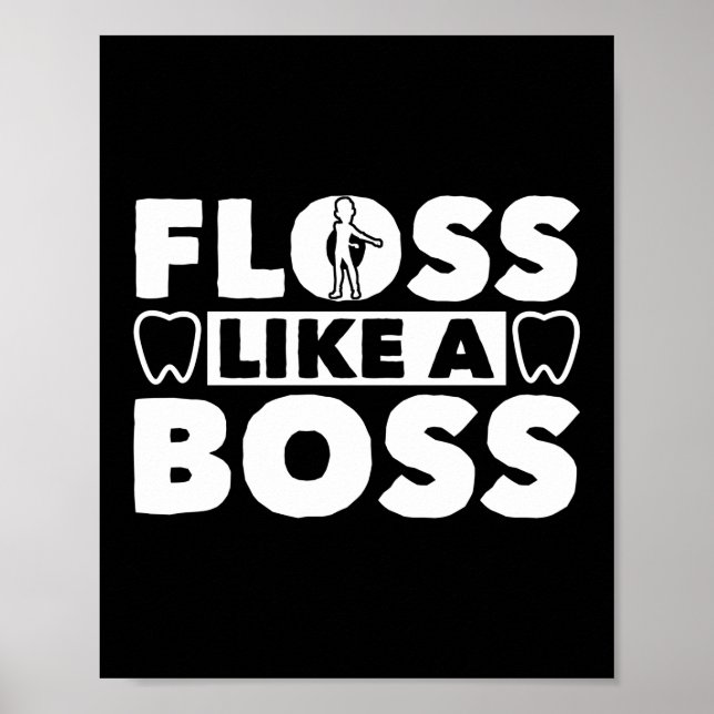 Poster Flores Como Dentes De Dentista De Chefe (Frente)