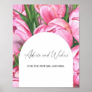 Poster Flores - Conselhos e Desejos para recém-casados