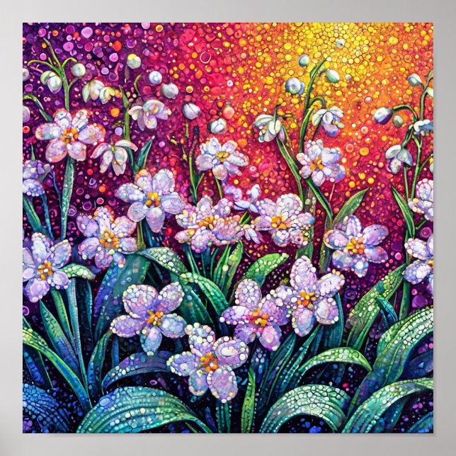 Poster Flores Cor-de-Rosa (Frente)