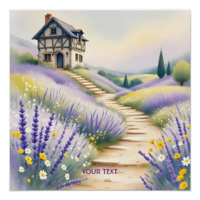 Pôster Flores da Lavanda Fantasy (Frente)