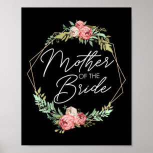 Poster Flores da Mãe da Noiva Noiva e Noivo Casamento