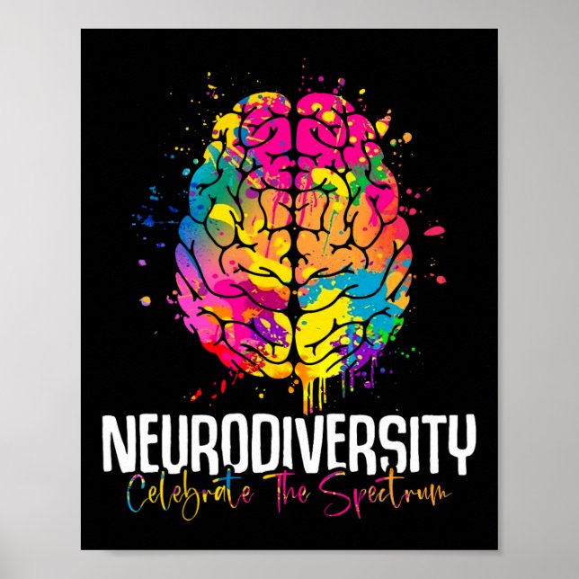 Poster Flores da Neurodiversidade Neurodivergente Conscie (Frente)