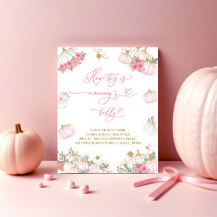 Poster Flores de Abóbora Rosa Quão Grande está a Barriga