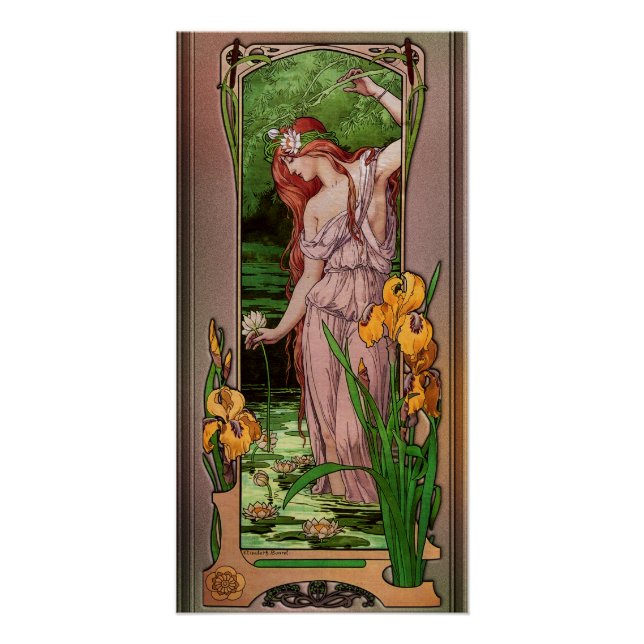 Pôster Flores de Água por Elizabeth Sonrel (Frente)