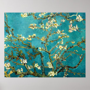Poster Flores de Amendoeira de Van Gogh Impressionismo Cl