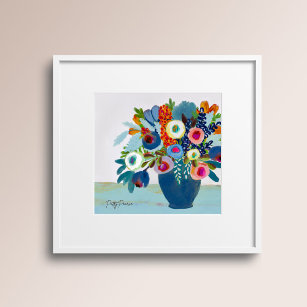 Poster Flores de cor brilhantes em um vaso