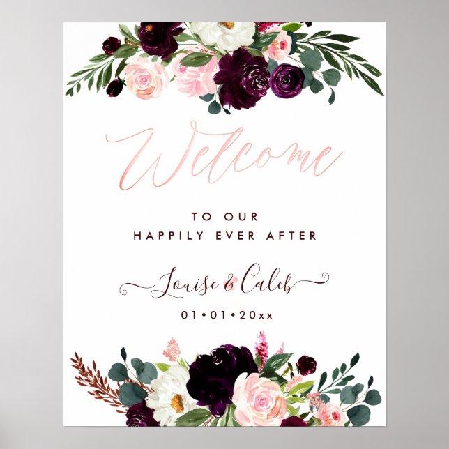 POSTER FLORES DE COR DE ÁGUA BLOOM RUSTIÇA QUE SE DÃO BEM (Frente)