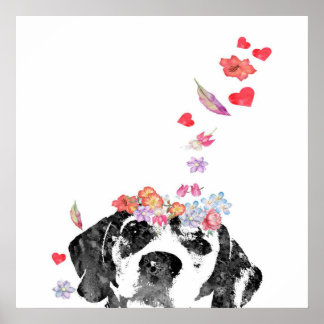 Poster Flores de exaustão de tubérculos para pintura por
