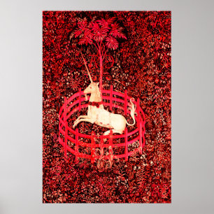 POSTER FLORES DE FANTASIA UNICORN GOTIC, MÓTICAS FLORAIS