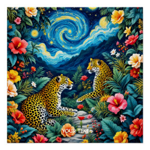 Pôster Flores de Gatos Grandes Fantasias