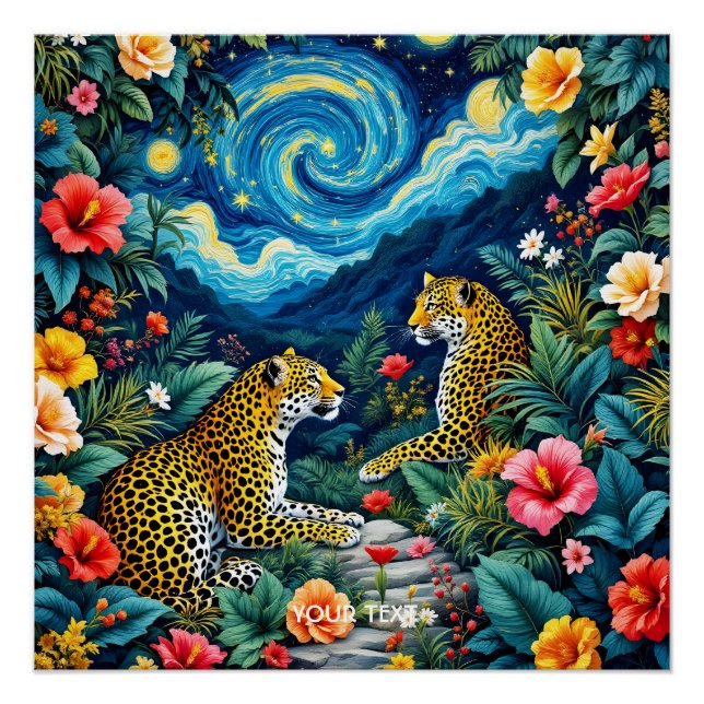 Pôster Flores de Gatos Grandes Fantasias (Frente)