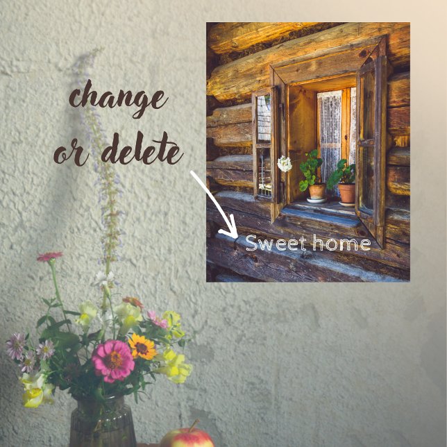 Poster Flores de gerânio na janela (Criador carregado)