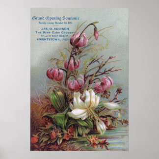 Poster Flores de Grande Abertura Knight-Stown, Indiana