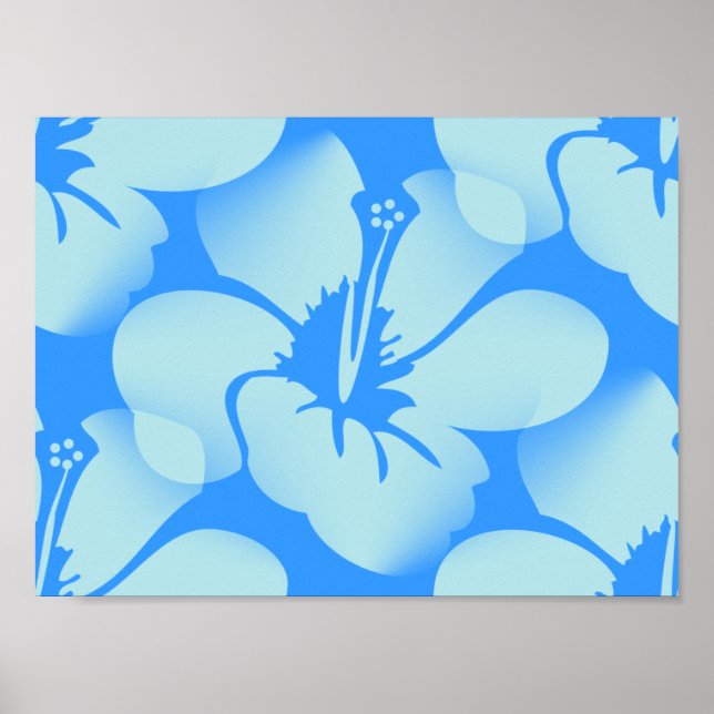 Poster Flores de Hibiscus Havaianos (Frente)