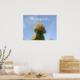 Poster Flores de Hortênsia Céu Azul