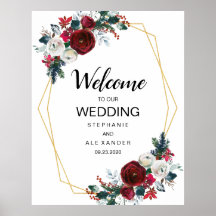 Flores de inverno geométricas Douradas da Frame Bu