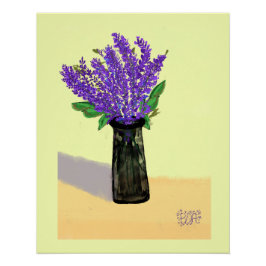 Pôster Flores de Lavanda vibrantes, inspiradas na naturez