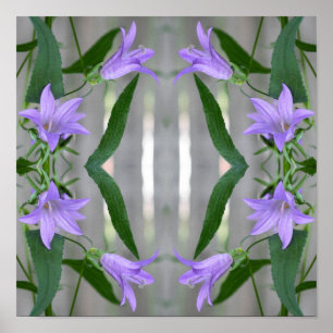 Poster Flores de Lily Roxo Delicadas Abstrato