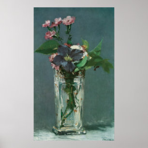 Poster Flores de Manet em um Vaso Cristal
