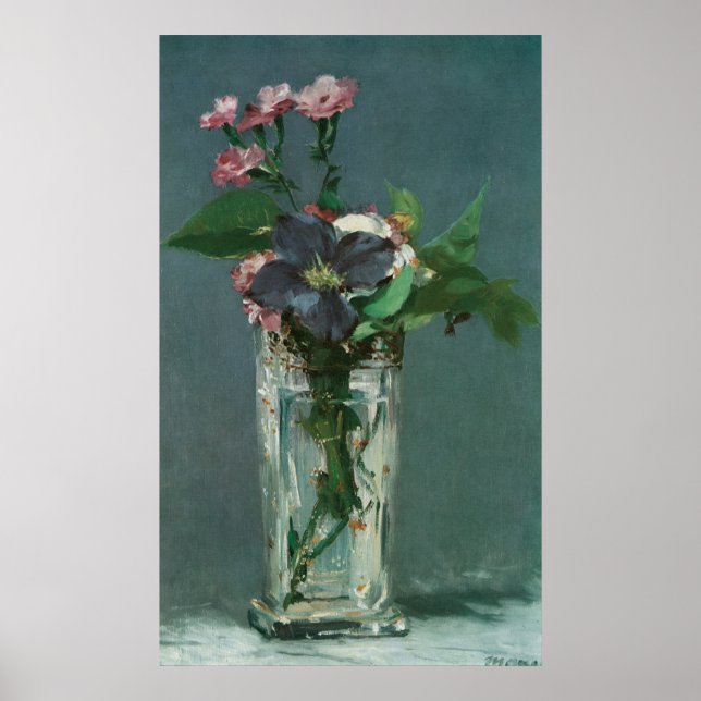 Poster Flores de Manet em um Vaso Cristal (Frente)