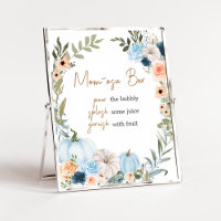 Flores de outono Azuis Abóbora Mãe Bar Osa