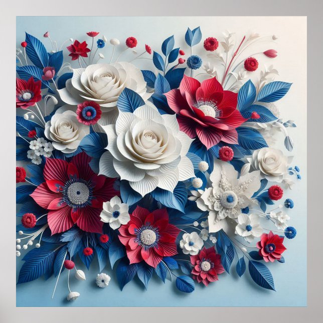 Poster Flores de papel (Frente)