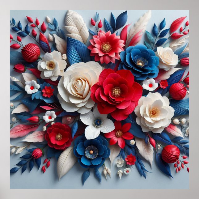 Poster Flores de papel (Frente)