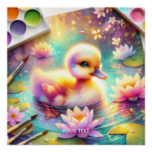 Pôster Flores de Pato Bonito Fantasy