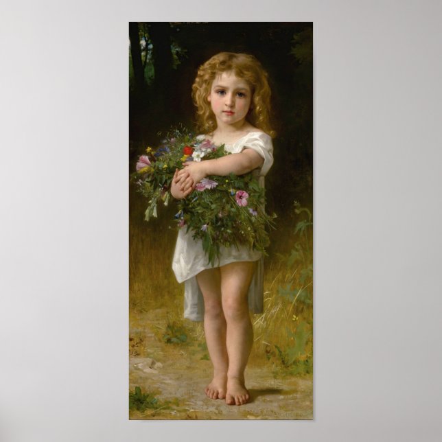 Poster Flores de primavera por William Bouguereau (Frente)