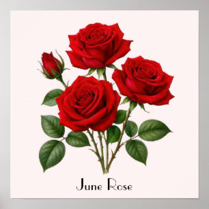 Poster Flores de Rosa de Junho