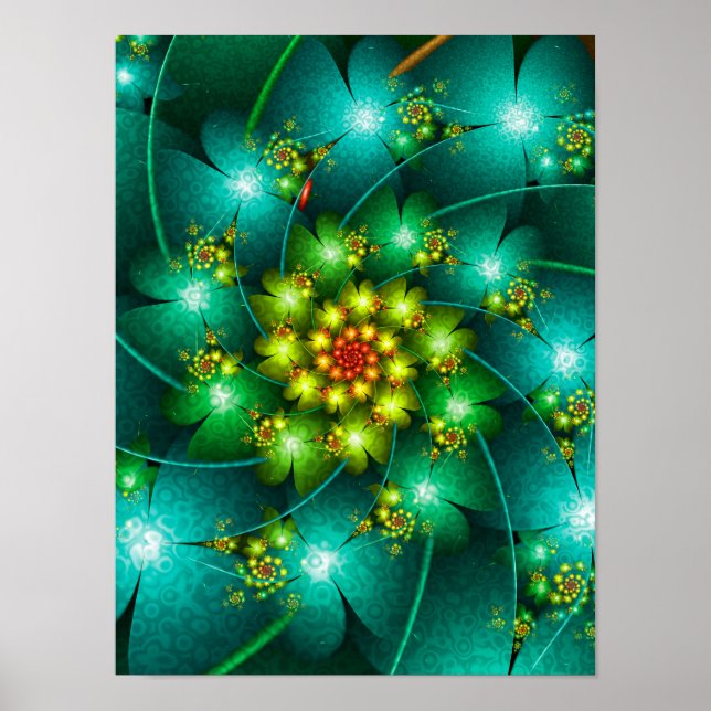 Poster Flores de Turquesa Espiratórias (Frente)
