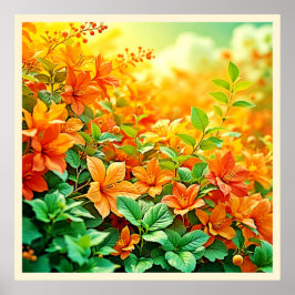 Poster Flores de Verão Vibrantes