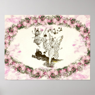 Poster Flores de Vintage Dançantes