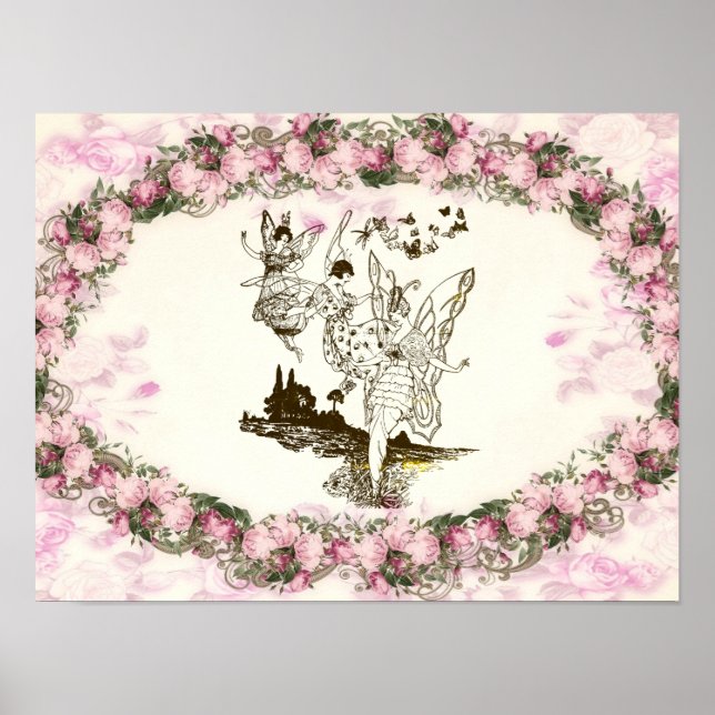 Poster Flores de Vintage Dançantes (Frente)