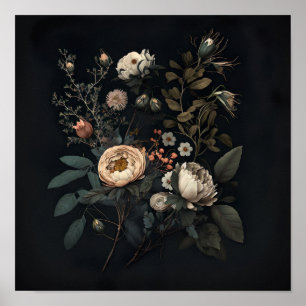 Poster Flores de Vintage no Jardim Gypsy