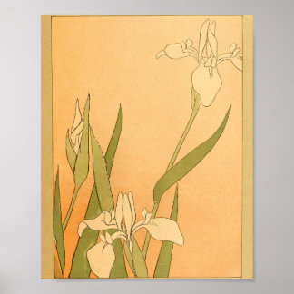 Poster Flores de Wall Art Japonesas Vintage