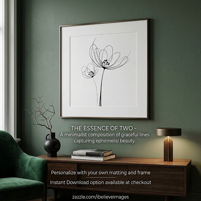 Poster Flores desenhadas com linhas minimalistas (Criador carregado)