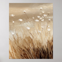 Poster Flores do Campo Dourado #4 – Flor Silvestre Neutra