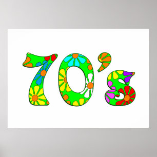 Pôster flores dos anos 70