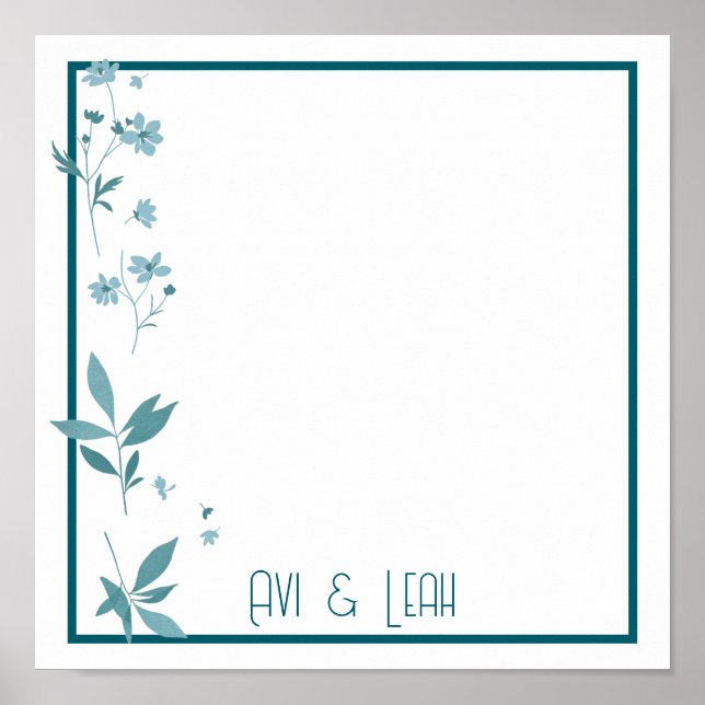 Poster flores e folhas (Frente)