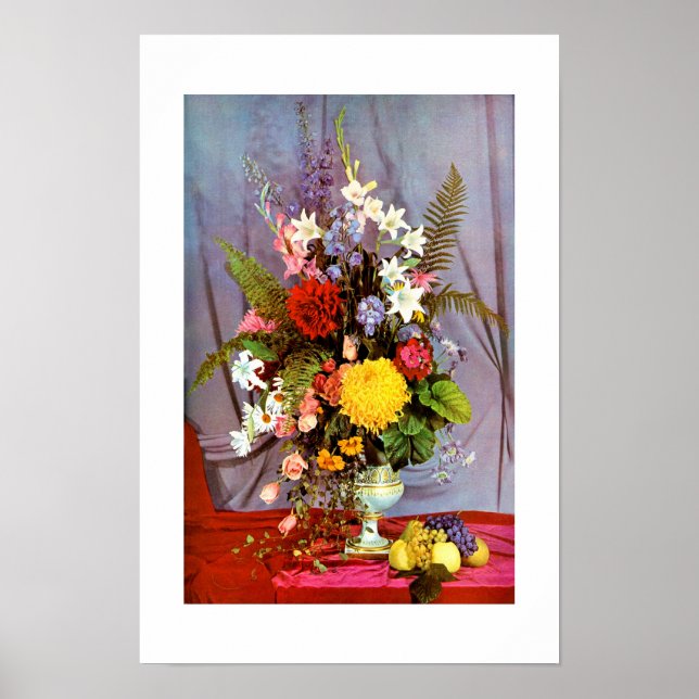 Poster Flores e frutas (Frente)