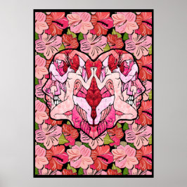 Pôster Flores e o Coração da Paixão