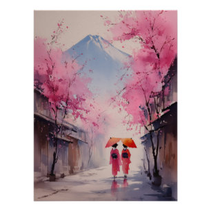 Pôster Flores e Silêncio – Passeio sob o Sakura