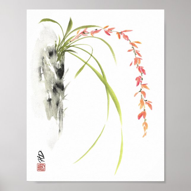 Poster Flores em Cascata (Frente)