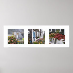 Pôster Flores em Nantucket, Triptych de Massachusetts