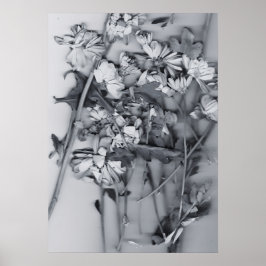 Poster Flores em Preto e Branco